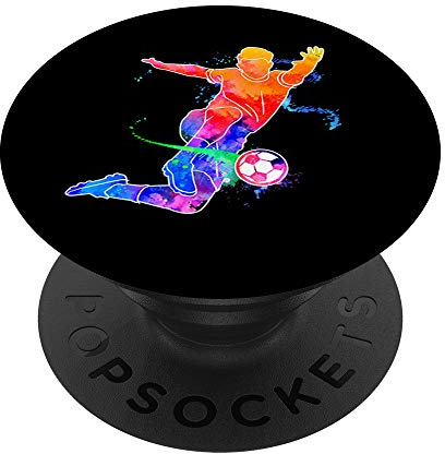 PopSockets Geschenk für Fussballer Fussball Spieler Mannschaft PopSockets PopGrip: Ausziehbarer Sockel und Griff für Handys/Tablets mit Tauschbarem Top