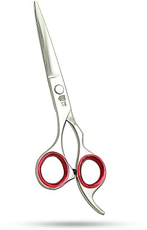 SMI Friseurschere Linkshänder 6,5 Zoll - Haarschneideschere aus Edelstahl mit Razor Edge, Professionelle Haarschere für Damen und Herren, Frisör Schere für präzises Haare schneiden