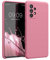 kwmobile Hülle kompatibel mit Samsung Galaxy A52 / A52 5G / A52s 5G Hülle - Silikon Handy Case - Handyhülle weiche Oberfläche - kabelloses Laden - Dark Rose