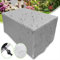 YIYAOFBH Abdeckung für gartenmöbel XXL Abdeckplane für Gartentische Schutzhülle Gartenbank für Bänke Terrassenmöbel Schwerlast 600D Oxford Gewebe Rechteckig (Silber) 400x400x100cm