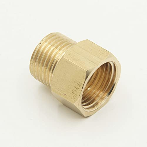 VVW&LIU 1pcs Copper M/F 1/8,1/4,3/8,1/2 3/4 BSP Male to Female Threaded Brass Coupler Adapter Brass Pipe Fitting,01 M x 02 F