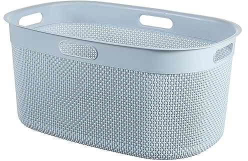 Curver Wäschekorb aus recyceltem Kunststoff, 45 l, Blau, 248221
