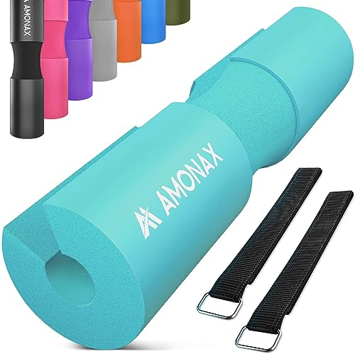 Amonax langhantel polster, extra dicke nackenpolster langhantel- Barbell Pad nackenschutz für hip thrust und squat, und andere Übungen, Fitness, Krafttraining für Männer und Frauen (Schwarz)