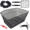 Katai - Bike Basket Rear with Cargo Net & Waterproof Cover - Bicycle Back Rack with Multi Tool Included