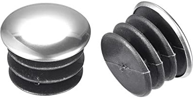 sourcing map Post End Cap Cover, 16pcs 25mm(1) Fence Post Cap Steel Head Round Pipe Tube Cover Insert Plug for Guardrail Railing, 21x18mm(IDxH)