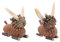 Altsuceser 1 Paar Tannenzapfen Eichhörnchen Kaninchen Hirsch Katze Figuren Ornamente, Handgefertigte Tannenzapfen Holz Tier Statuen Ornamente für Schreibtisch Tisch Dekoration B
