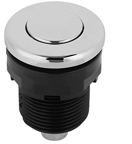 Tyenaza Botón Neumático, Interruptor de Baño Neumático Aire Botón, Interruptor de Botón de Desechador de Basura, Botón Automático de Bloqueo del Interruptor de Aire de Desechos de Basura(4,5x6,5 cm)