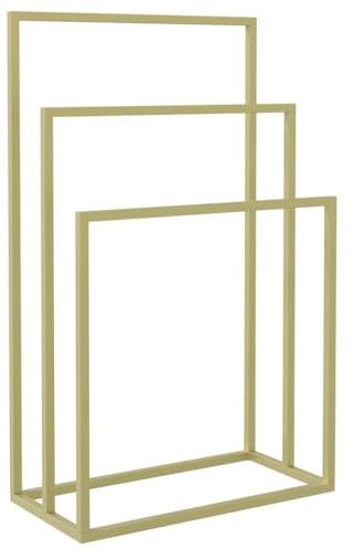 vidaXL Freestanding Towel Rack Gold 48x24x79 cm Iron