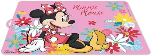 Disney Set de Table Individuel coloré en Plastique Minnie Mouse Mickey Mouse