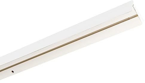 Garesa Gardinenschiene 1-läufig, Weiß I Vorhangschiene aus Kunststoff inkl. Gleiter I Vorgebohrt zur Deckenmontage I Mit Blende Farbe Weiß I 160cm