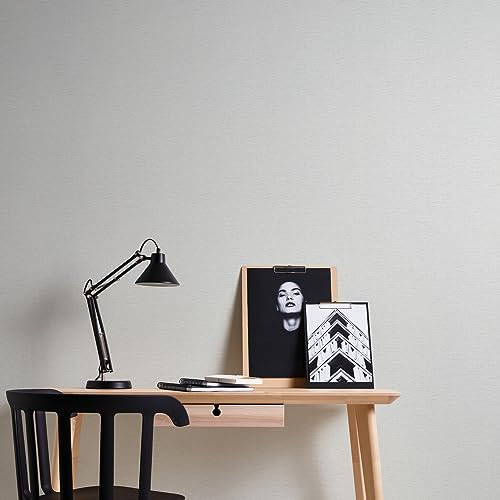 Livingwalls Unitapete Grau Weiß Famous Garden 393513 - Vliestapete - 10,05 m x 0,53 m - Made in Germany