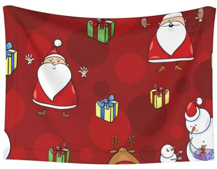 ZORIN Hundedecke, waschbar, weiche Decken für Hunde, Schneemann, Weihnachtsmann, Hirsch, flauschig, für Katzen, Kätzchen, Welpen, Tiere (70 x 50 cm)