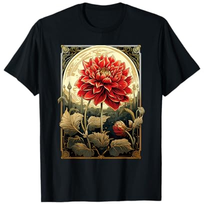 Vintage Dahlien Floral T-Shirt