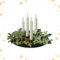 Adventsgesteck mit Kerzenhalter,Metall Adventsschale mit Kerzenständer Magnet,Weihnachtsgesteck Adventskranz Modern Stabkerzen Kerzenleuchter mit 4 Adventskerzenhalter Weihnachtsdeko Tisch (Schwarz)