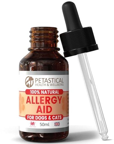 Petastical Allergy and Itch Immunity, Natural Liquid Supplement Drops for Dogs Cats, Skin, Eyes, Ears, Paws, Licking, No Nasty Chemicals, Made in UK (50ml)