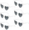 BOUBONI 6/12/24/48 Brillen Herz-Sonnenbrillen Vintage-Herzform Brille Bachelorette Sonnenbrillen für Damen Hochzeitsfeier (6, White)