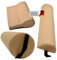 Promafit Massagezubehör Set 3 bestehend aus 1x Vollrolle Knierolle mit Griff 1x Lagerungsrolle Halbrolle und 1x Nackenkissen Kopfstütze für die Massageliege wasserabweisend (Beige)
