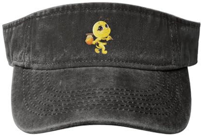 Kickboxing - Cappello da donna in denim lavato, con stampa, per decorazioni esterne e uso quotidiano, Miele Bee1, One Size-L