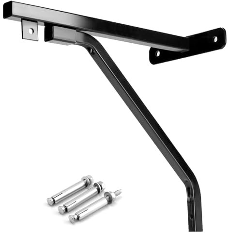 QWORK® Support Mural pour Sac de Boxe en Acier - Charge Maximale 80 kg - Revêtement Antirouille - AdaptéÀ La Maison et La Gym