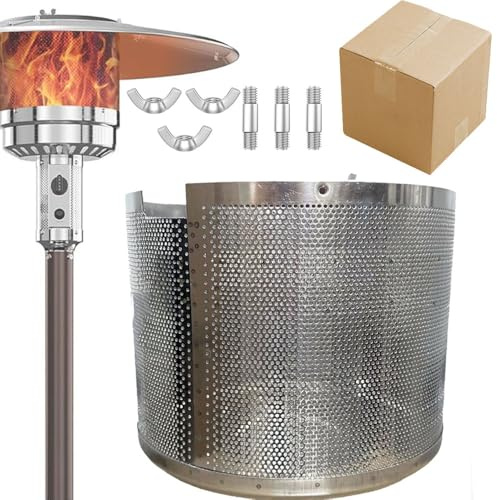 Terrassenheizung, Emittersieb, Hauptbrenner-Netzabdeckung, Terrassenheizer, Ersatzteile 304, rostet nicht, Stahl, Doppelnetz, 26,4 cm Durchmesser, für die meisten Gas-Terrassenheizungen