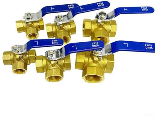1.6MPa 1/4, 3/8, 1/2, 3/4, 1 Zoll, 3-Wege-Messing-Kugelhahn, L/T-Bohrung, Kugelhahn, für Wasser, Öl, Gas (DN8 L-Typ)