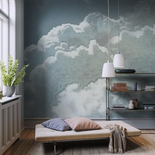 Komar Vlies Fototapete - Vintage Clouds - Größe 250 x 250 cm - Tapete, Wanddekoration, Wohnzimmer, Schlafzimmer, Büro