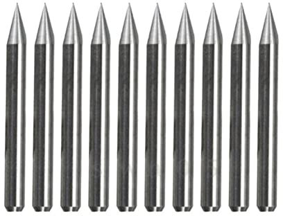 Broca de grabado plano de acero de tungsteno, 10 Uds., brocas de grabado en forma de V de 0,1mm y 30 grados, herramienta de enrutador CNC, fresas de maquinaria