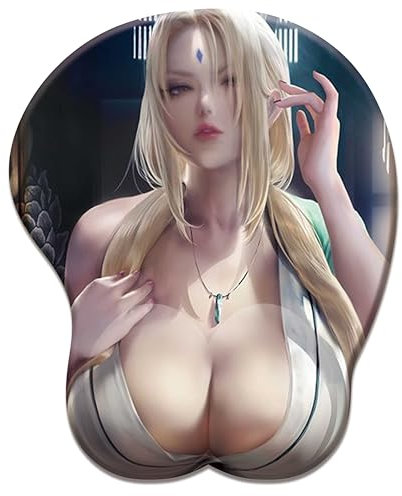 ELLENNE - Tapis de souris 3D en gel avec support pour poignet - GAMING MANGA ANIME JAPAN (Dessin 07)