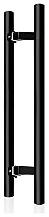 KHLMSRXJ Duschtürgriff, Glastürgriff aus Edelstahl, lackiert, für Holztüren, Glastüren, Türen aus Aluminiumlegierung (Größe: 800 mm, Farbe: Schwarz)