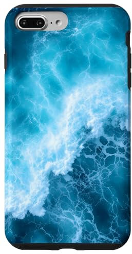 Blue Ocean Waves Sommer Meer Küste Strand Türkis Aqua Hülle für iPhone 7 Plus/8 Plus