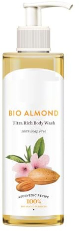 Almond Oil Ultra Rich Body Wash – 200ml | Maintains Skin’s Natural pH | 100% Botanical Extracts | Soap-Free | Suitable for All Skin Types