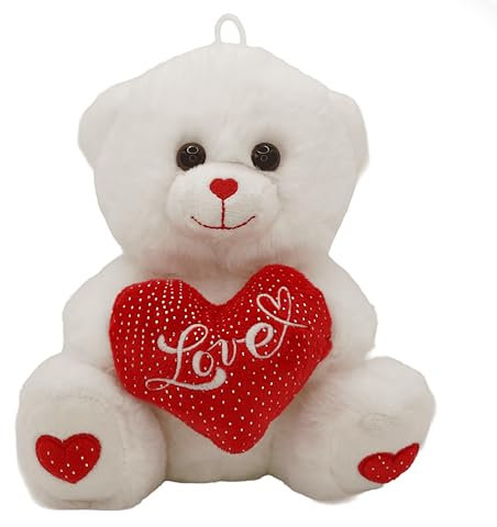 Landahl & Baumann - Kuscheltier Teddybär Love 20 cm, Stofftier zum kuscheln und lieben, Plüschtier für Baby, Mädchen & Jungen, Geschenk Freundin, Frauen, Einschlafhilfe für Erwachsene & Kinder