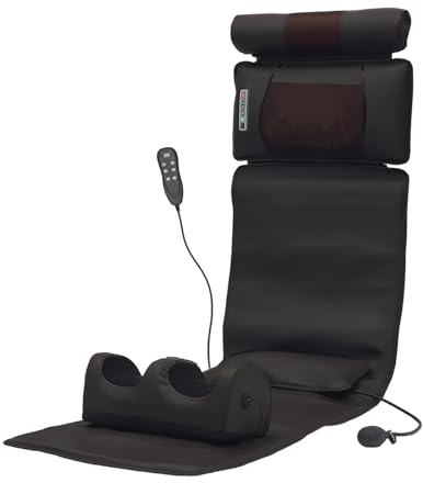 Zoobotanica Massagematte mit Wärmefunktion, Fußmassagegerät, Ganzkörpermassagematte, Massageliege mit Verstellbarer Lendenairbag, Massagekissen für Rücken Beinen Nacken