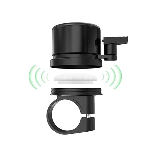 SEVEN SWAN Smart Bike Tracker Bell - Hidden Anti-Theft Bicycle GPS Locator (No AirTag Needed), Works with Apple Find My, 120dB Loud Ring, Waterproof Bike Accessories for Commuters
