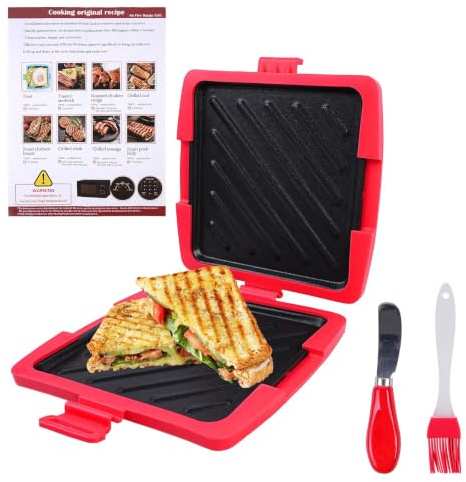Microwave Toastie Sandwich Maker with Non-Stick Plates