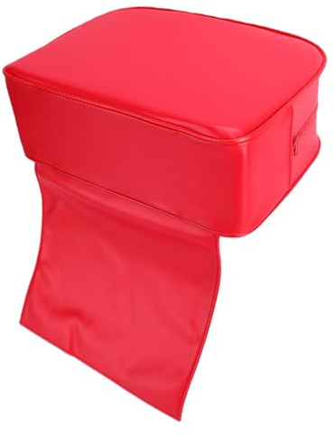 Ycauty Kinder-Friseurstuhl-Sitzerhöhung, Rotes PU-Leder, Verdicktes, Weiches Kissen – Kleines Kinder-Friseurstuhl-Kissen, Rutschfeste Kleinkind-Salon-Stuhllift-Auflage
