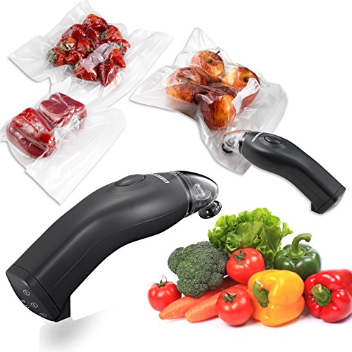 Melissa 16310179 Vakuumiergerät für Lebensmittel, Hand Vakuumierer kabellos ideal für Sous Vide Elektrischer Handvakuumierer, batteriebetrieben Elektrischer Vakuumierer