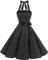 Timormode Sexy Robe Rétro Vintage Femme Année 40 50 60 Robe de Cocktail Rockabilly Décolleté 10212Small Black White 2XL