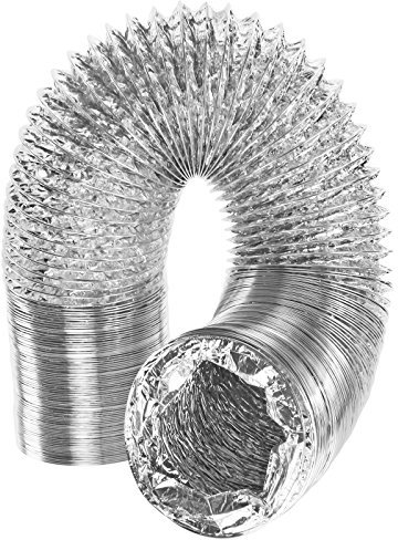 SPARES2GO Universal 5m Extra Long Aluminium Flexible Tumble Dryer Vent Hose Exhaust Pipe (4 / 100mm)