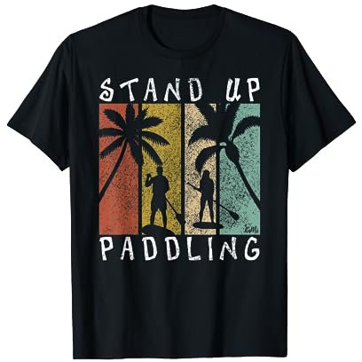 Retro SUP Shirt Für Frauen Männer Kinder Stand Up Paddle T-Shirt