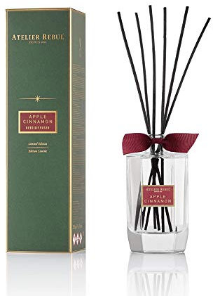 ATELIER REBUL APPLE CINNAMON DUFTSTÄBCHEN (200ml) - Herzhafter Apfel & Zimt Duft - Premium Duftstäbchen, fügt Ihrem Zuhause ein warmes und gemütliches Aroma hinzu