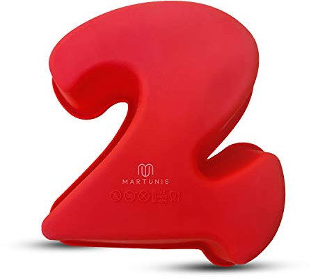 MARTUNIS Silicone Number Cake Mould Baking for Birthday Party, Wedding and Anniversary 0 1 2 3 4 5 6 7 8 9 - Number Cake Mould/Tin (2)