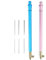Tambour Hooks, 2Pcs Edelstahl griff Stickerei Häkelnadeln mit 6 Nadeln French Tambour Beading Pailletten Nähen Craft Tool (Pink + Blau)Häkelnadeln