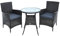 ESTEXO Polyrattan Garten Set Rattan Sitzgruppe Essgruppe Gartenmöbel-Set Garten Sessel Rattanstühle Balkonstühle Beistelltisch Gartentisch Tisch (Anthrazit-Grau)