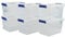 Bblina Plastic Clear Boxes with Lid, 12 L Latch Storage Box, 6-Pack