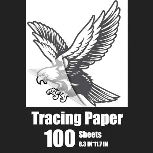 100 Stück Transparentpapier, A4 Größe, Künstler, Transparentpapier, Transparentpapier, weiß, durchscheinend, Skizzierpapier, Kalligraphie, Architektur, Transferpapier für Bleistifte, Tintenmarker,