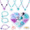 Bastelset Kinder perlen schmuck 400pcs+,Perlen zum Auffädeln Kinder Schmuck Basteln Halskette Armband Basteln DIY Meerjungfrau Prinzessin Bastelset Mitgebsel Kindergeburtstag Geschenk für Mädchen