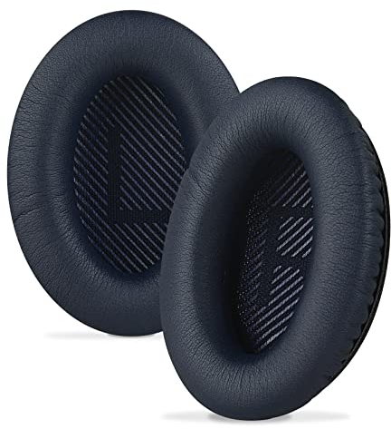 Ear Pads for Bose QC45/QC35/QC35 ii/QC25/QC15, AE2/AE2i/AE2w SoundTrue SoundLink Around-Ear Headphones, Headset Earpads (Protein Leather/Midnight Blue)
