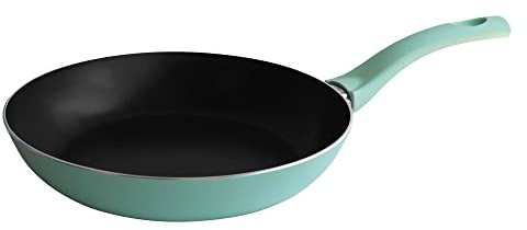 Prima Collection Aluminium Portofino Pfanne mit 5-lagiger Antihaftbeschichtung, mit Griff ohne Verbrühung, Durchmesser 20 cm, Basilikum-Grün, geeignet für alle Etagen außer Induktion