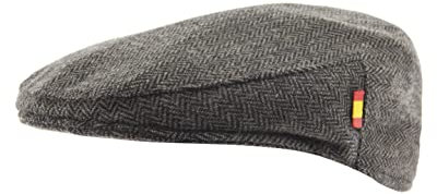Gorra Bandera de España Otoño-Invierno. Fabricación Nacional y Artesanal, confeccionada a Mano. Boina Hombre. Boina Mujer (L, Marrón)